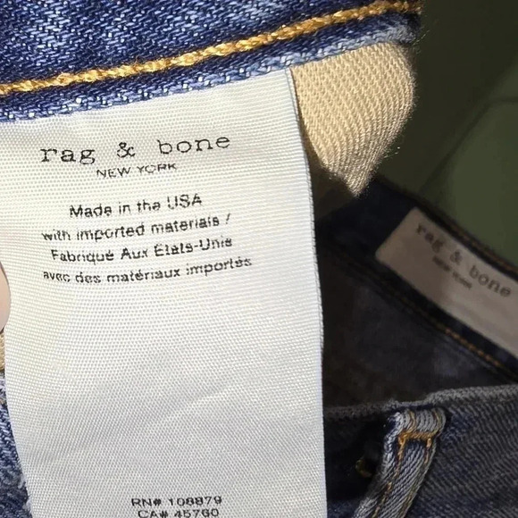 Rag & Bone Gunner Distressed Ripped Denim Jean Shorts Jorts Cutoffs Size 24 - Picture 6 of 8